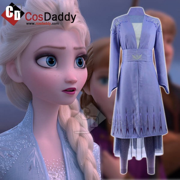 Disney Frozen 2 Queen Elsa Dress Cosplay Costume Halloween 2019