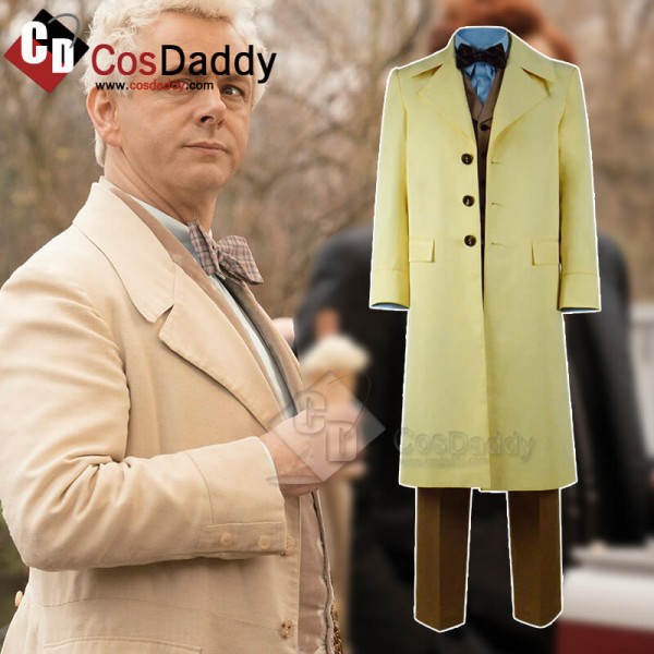 Good Omens Michael Sheen Coat Outfit Full Set Cosp...