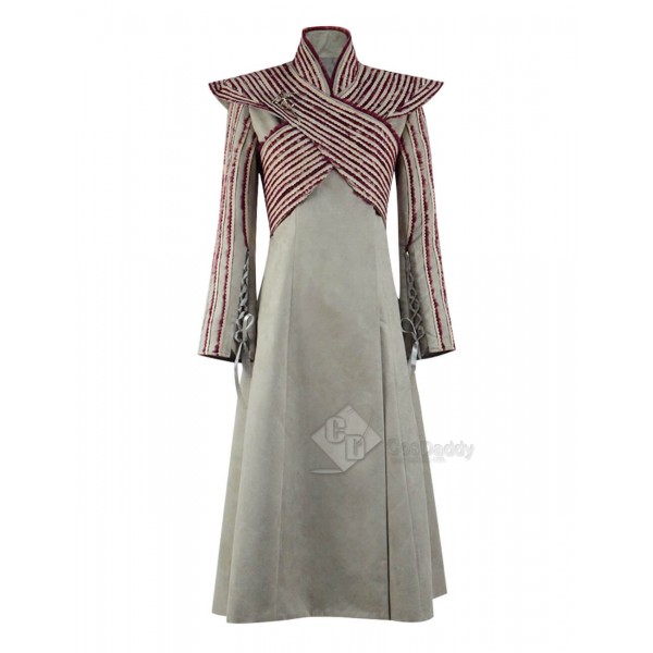 Game of Thrones Season 8 Mother of Dragons Daenerys Targaryen Dress Cape Cosplay Costume