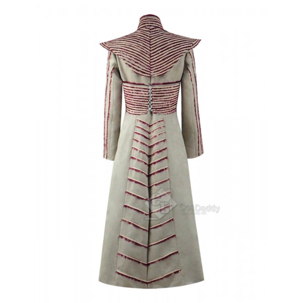 Game of Thrones Season 8 Mother of Dragons Daenerys Targaryen Dress Cape Cosplay Costume