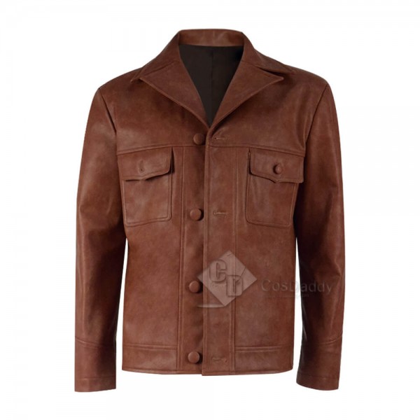 2019 Rick Dalton Once Upon A Time In Hollywood Brown Leather Blazer Jacket