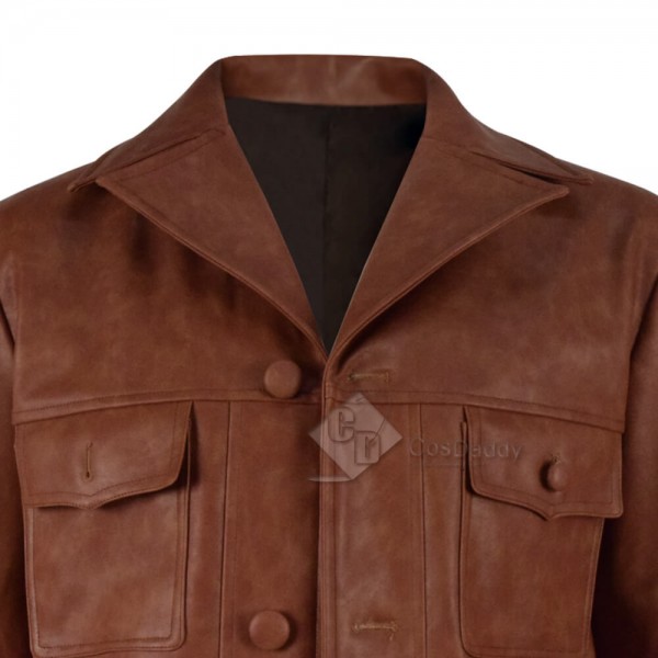 2019 Rick Dalton Once Upon A Time In Hollywood Brown Leather Blazer Jacket