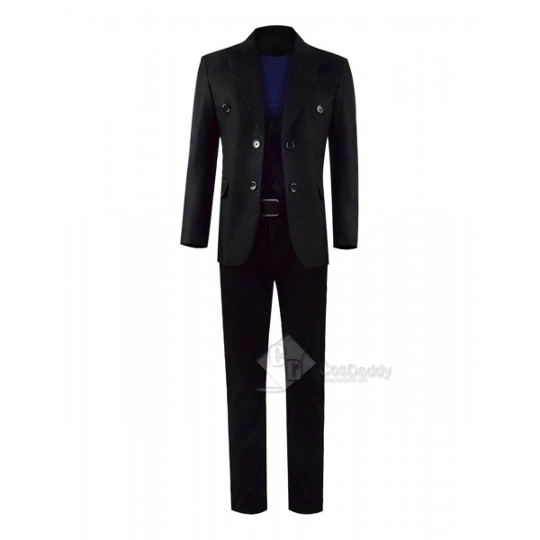 Good Omens David Tennant Black Full Set Crowley Costumes