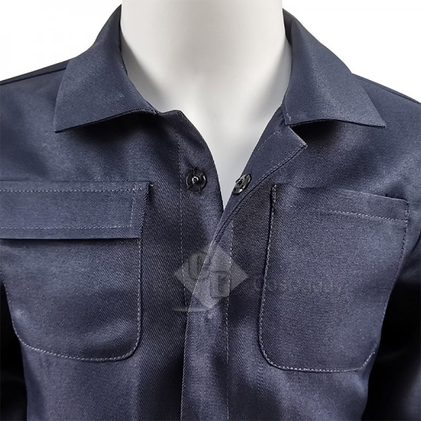 Michael Myers Horror Killer Cosplay Costume Dark Blue Jumpsuit For Kids