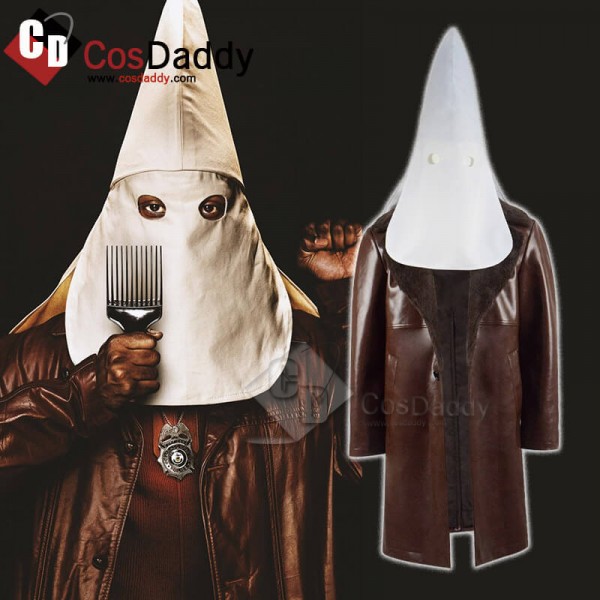 BlacKkKlansman John David Washington Coat White Hat Cosplay Costume