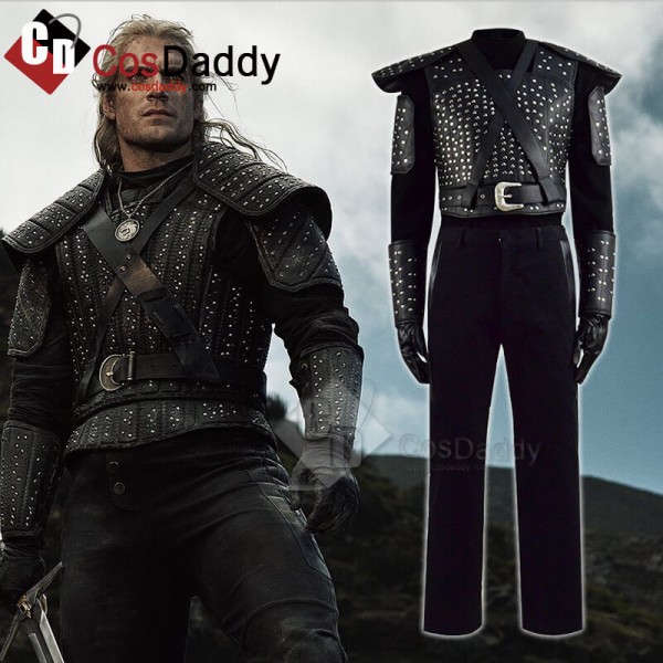 Netflix The Witcher Henry Cavill Black Cosplay Cos...
