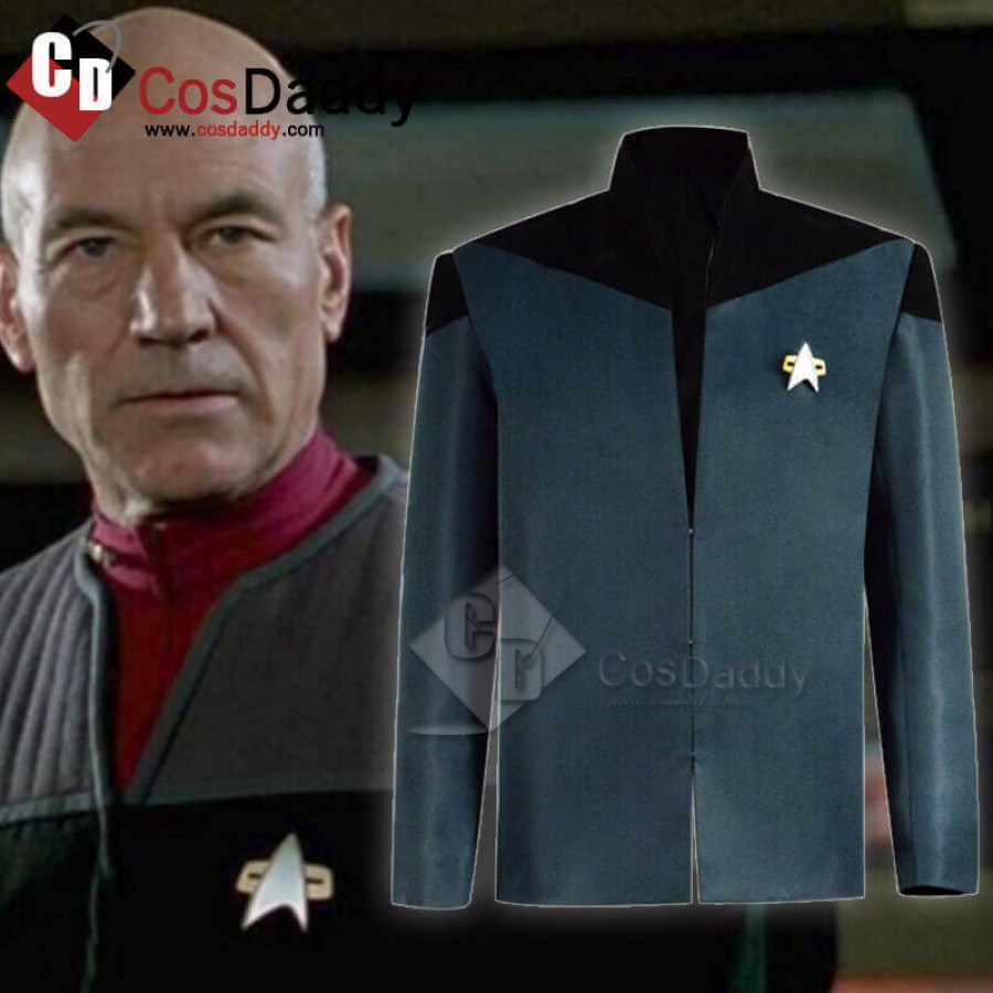 Star Trek TNG Uniform The Next Generation Jean-Luc Picard Cosplay Costume Suit 