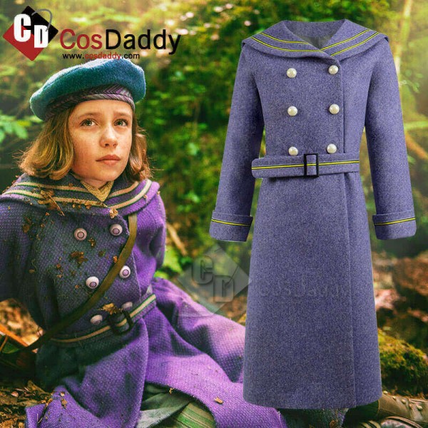 2020 The Secret Garden Mary Lennox Woolen Trench Coat Cosplay Costume