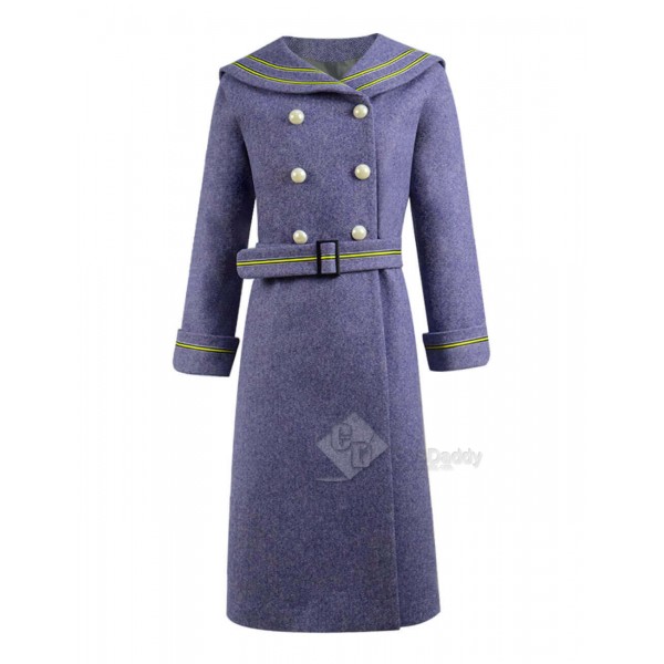 2020 The Secret Garden Mary Lennox Woolen Trench Coat Cosplay Costume