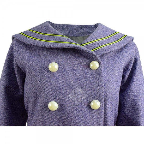 2020 The Secret Garden Mary Lennox Woolen Trench Coat Cosplay Costume