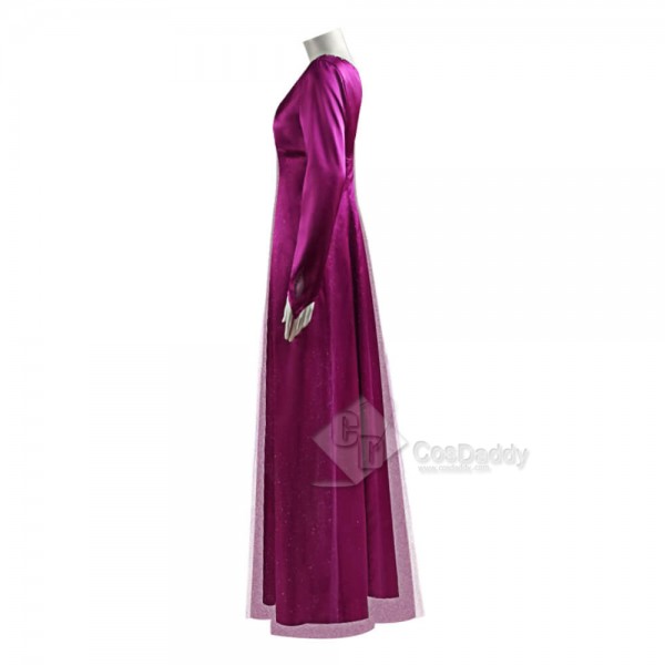 Disney Frozen 2 Elsa Dress Snow Queen Purple Cosplay Costume