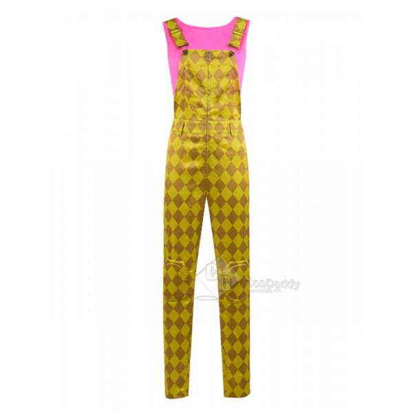 2020 DC Birds of Prey Harley Quinn Yellow Jumpsuit Shirt Cosplay Costume