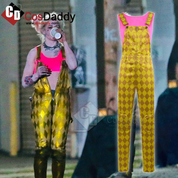 2020 DC Birds of Prey Harley Quinn Yellow Jumpsuit...