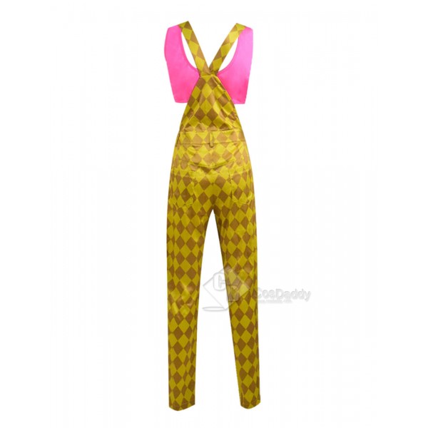 2020 DC Birds of Prey Harley Quinn Yellow Jumpsuit Shirt Cosplay Costume