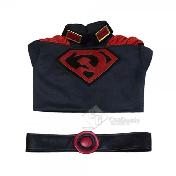 DC Comics Superman Red Son Costume Spandex Suit Cosplay With Cape