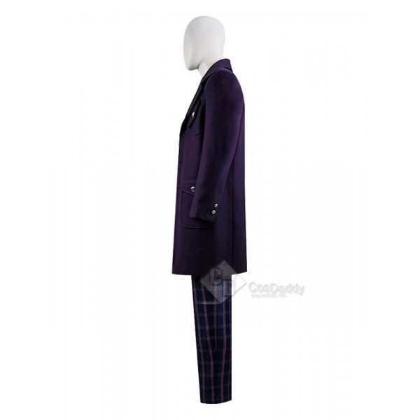 Doctor Who Series 12 The New Master Coat Sacha Dhawan Purple Outfit Suit