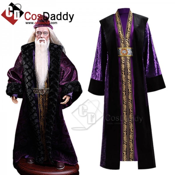 Harry Potter Albus Percival Wulfric Brian Dumbledore Purple Cosplay Costume Women