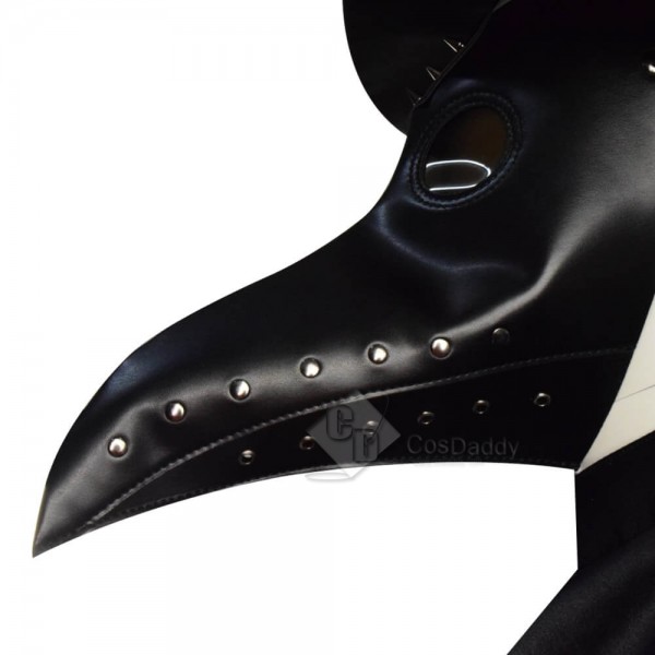 Halloween Plague Doctor Costume Outfit Cosplay Beak Mask Hat for sale