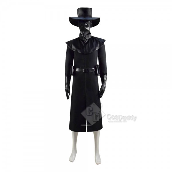 Plague Doctor Costume Hat Steampunk Bird Mask Halloween Cosplay Outfit