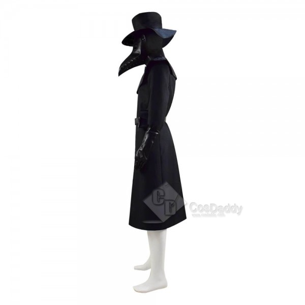 Plague Doctor Costume Hat Steampunk Bird Mask Halloween Cosplay Outfit