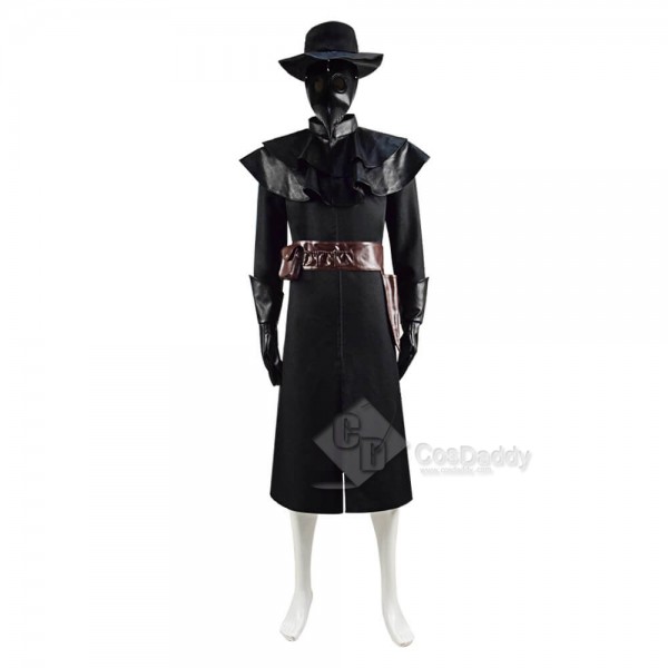 Plague Doctor Black Death Doctor Costume Men Halloween Cosplay Outfit