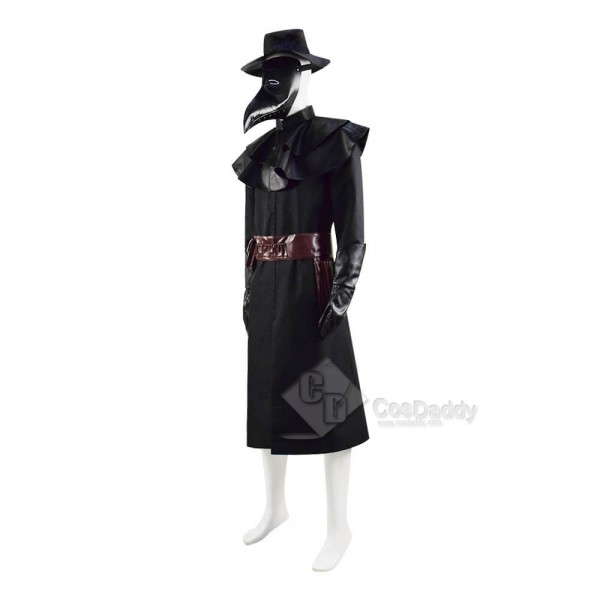 Plague Doctor Black Death Doctor Costume Men Halloween Cosplay Outfit
