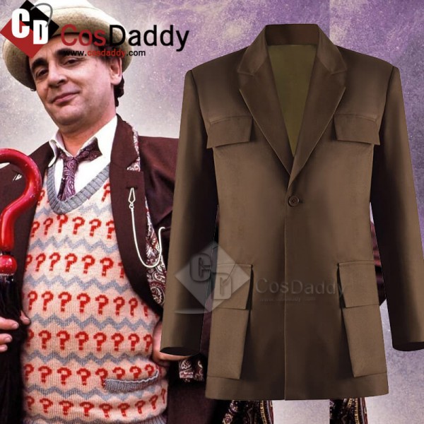 Doctor Who Season 26 Seventh Doctor Cosplay Costume 7th Doctor Brown Jacket Coat