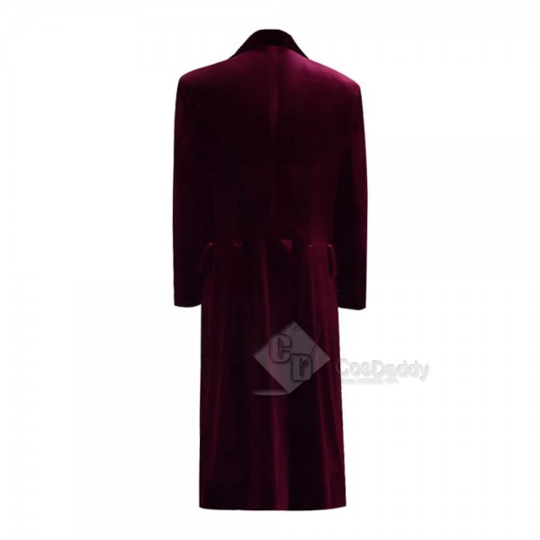 Doctor Who 4th Doctor Coat Double Breasted Velvet Cosplay Costume for Sale