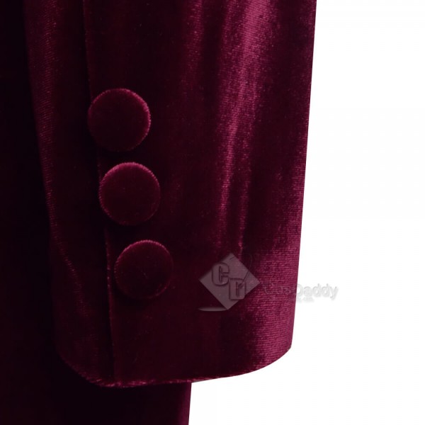 Doctor Who 4th Doctor Coat Double Breasted Velvet Cosplay Costume for Sale