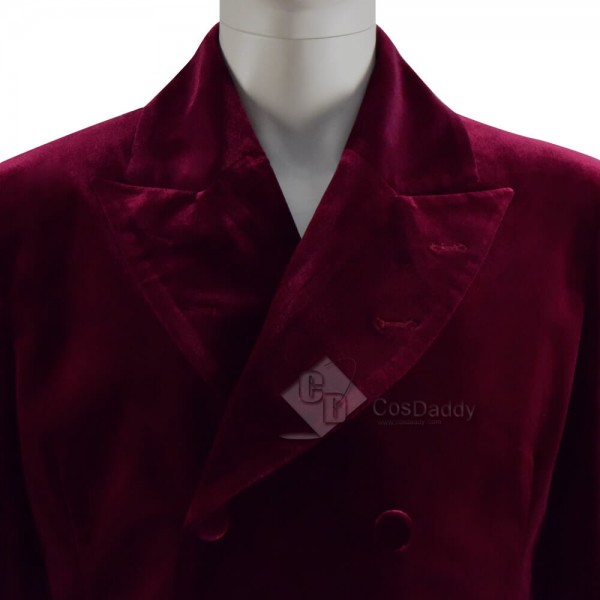 Doctor Who 4th Doctor Coat Double Breasted Velvet Cosplay Costume for Sale