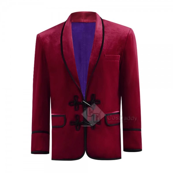 Doctor Who Third 3rd Doctor Cape Cloak Red Jacket Coat Cosplay Costume