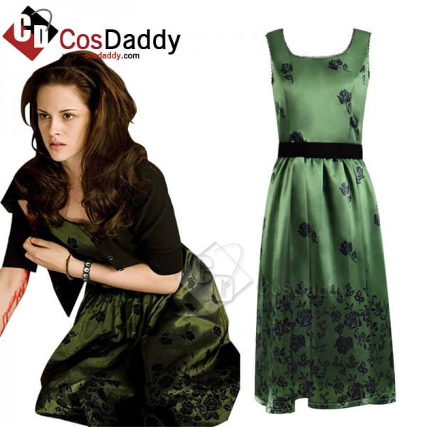 CosDaddy Twilight Bella Green Dress Cosplay Costum...