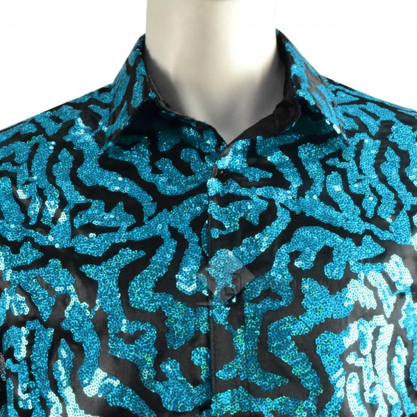 Tiger King Joe Exotic Sequin Shirt Cosplay Costume