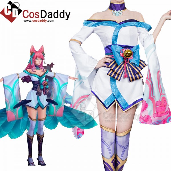 League Of Legends LOL Spirit Blossom Ahri Cosplay Costume