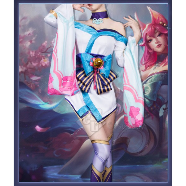 League Of Legends LOL Spirit Blossom Ahri Cosplay Costume