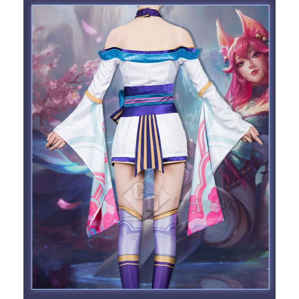 League Of Legends LOL Spirit Blossom Ahri Cosplay Costume