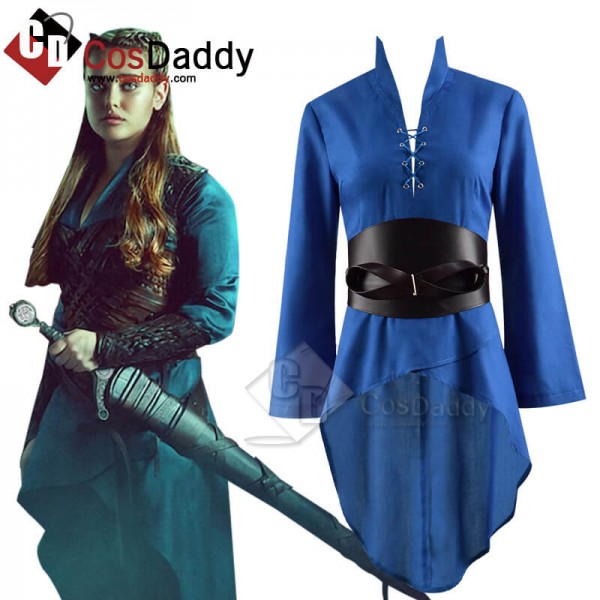 Cursed Lady Of The Lake Nimue Blue Dress Cosplay Costume 