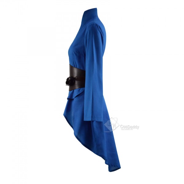 Cursed Lady Of The Lake Nimue Blue Dress Cosplay Costume 