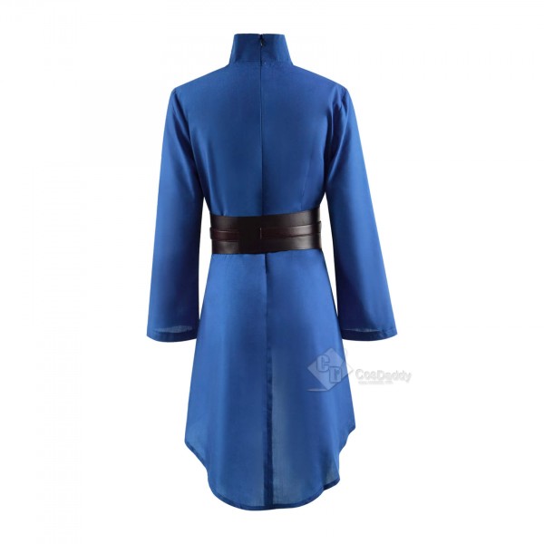 Cursed Lady Of The Lake Nimue Blue Dress Cosplay Costume 