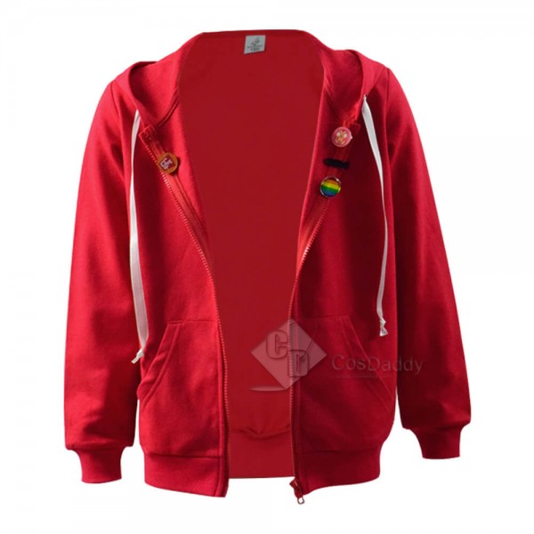 2020 Movie Connected Kids Adults Katie Mitchell Red Jacket Cosplay Costume