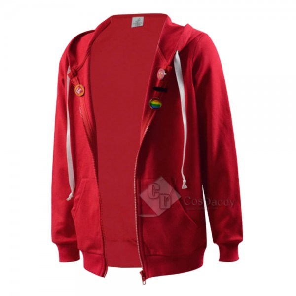 2020 Movie Connected Kids Adults Katie Mitchell Red Jacket Cosplay Costume