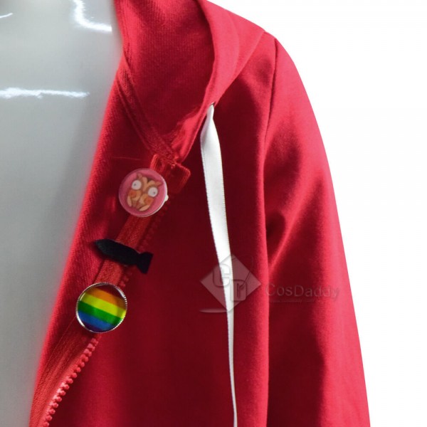 2020 Movie Connected Kids Adults Katie Mitchell Red Jacket Cosplay Costume