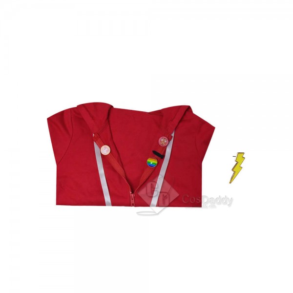 2020 Movie Connected Kids Adults Katie Mitchell Red Jacket Cosplay Costume