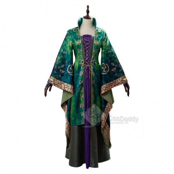 New Version Women Hocus Pocus Winifred Sanderson Dress Outfit Cosplay Costume For Sale 