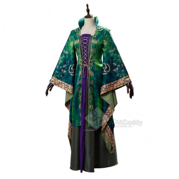 New Version Women Hocus Pocus Winifred Sanderson Dress Outfit Cosplay Costume For Sale 