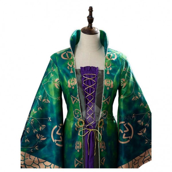 New Version Women Hocus Pocus Winifred Sanderson Dress Outfit Cosplay Costume For Sale 