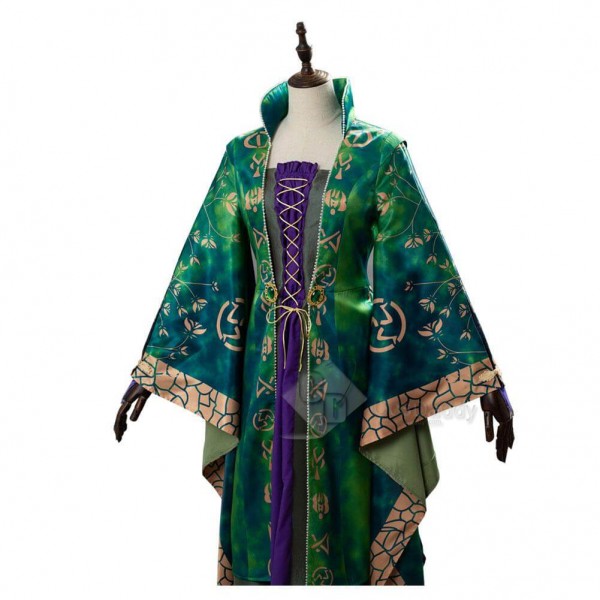 New Version Women Hocus Pocus Winifred Sanderson Dress Outfit Cosplay Costume For Sale 