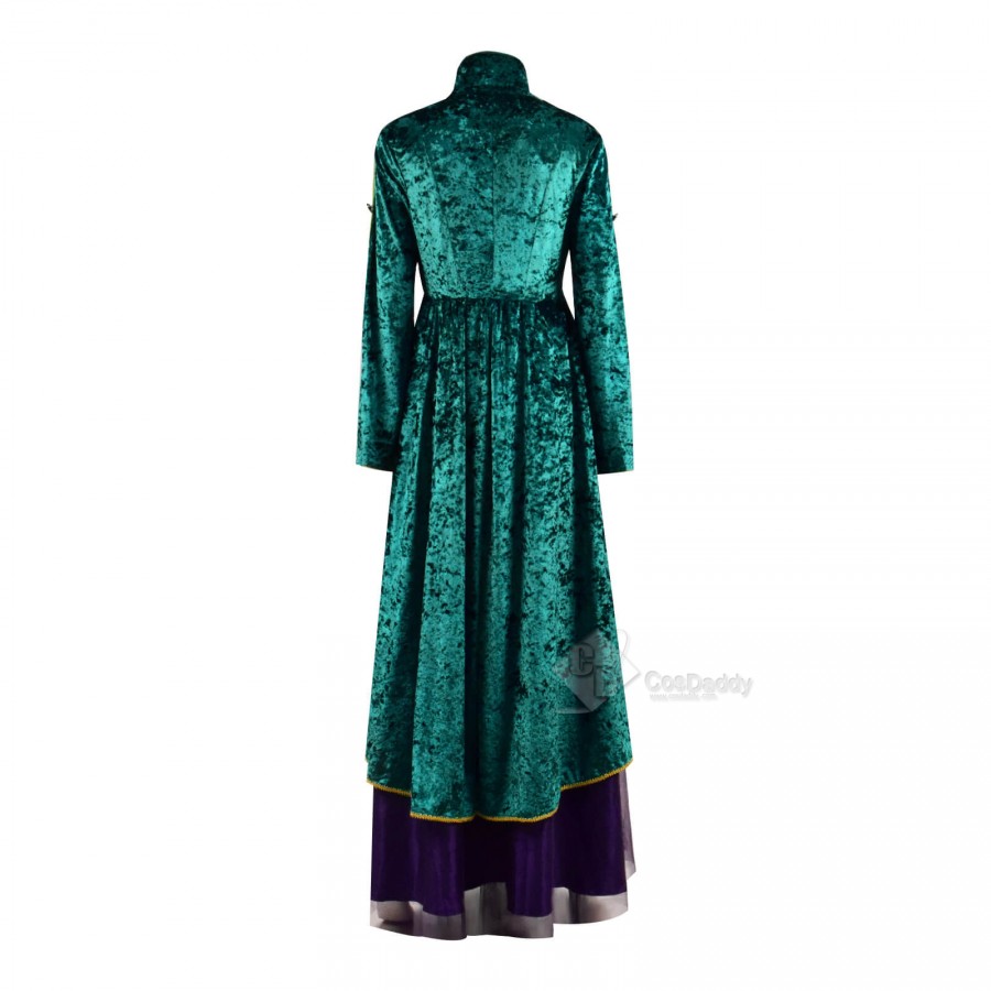 Best Hocus Pocus Deluxe Winifred Sanderson Dress Outfit Cosplay Costume