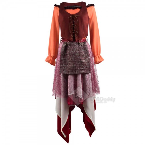 Hocus Pocus Mary Sanderson Dress Halloween Carnival Cosplay Costume For Sale