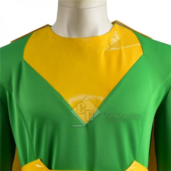 CosDaddy WandaVision Vision Green Jumpsuit Bodysuit Cape Cosplay Costume For Sale 